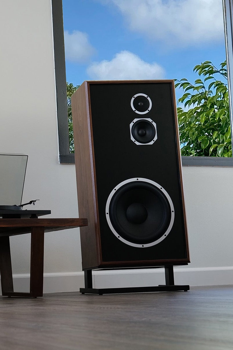 KLH Model Seven Floorstanding Speakers in a living room setting