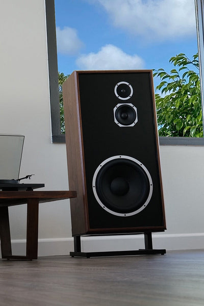 KLH Model Seven Floorstanding Speakers in a living room setting